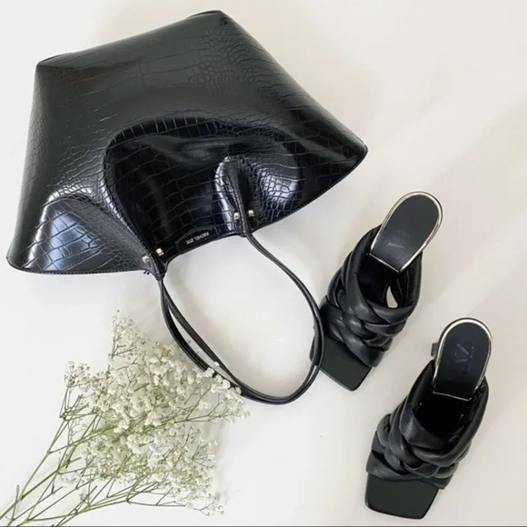 NWOT zara padded black heels - Picture 4 of 13